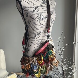 Multicolor Fringe Shoulder Bag